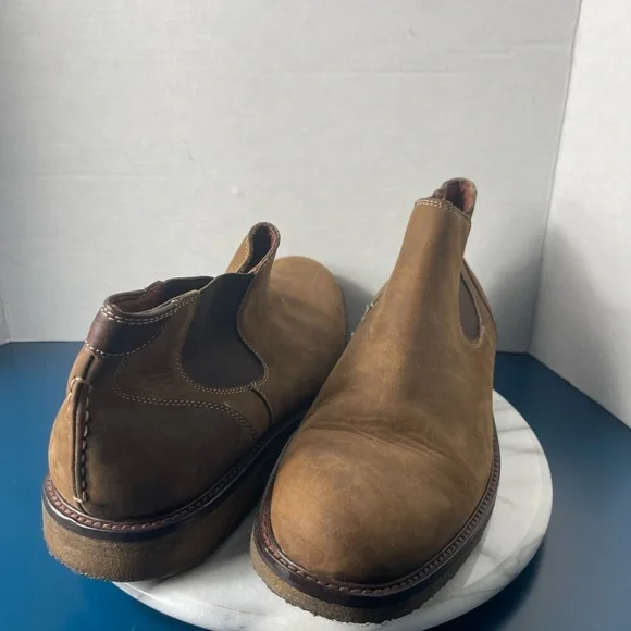 Johnston & MurphyLeather Boots Pull-on Tan Chukkas- 10 Mens